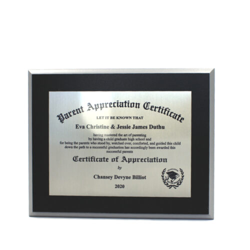 Parent Appreciation Plaque