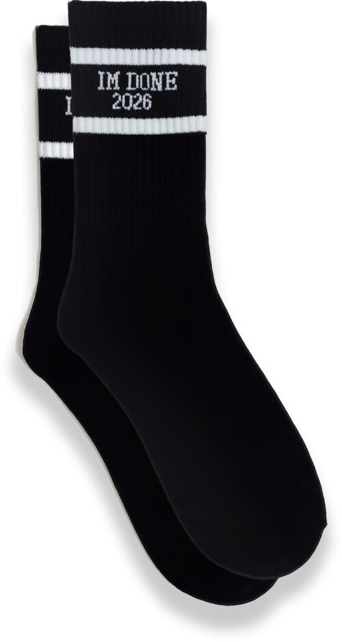 22 Im Done Socks Black